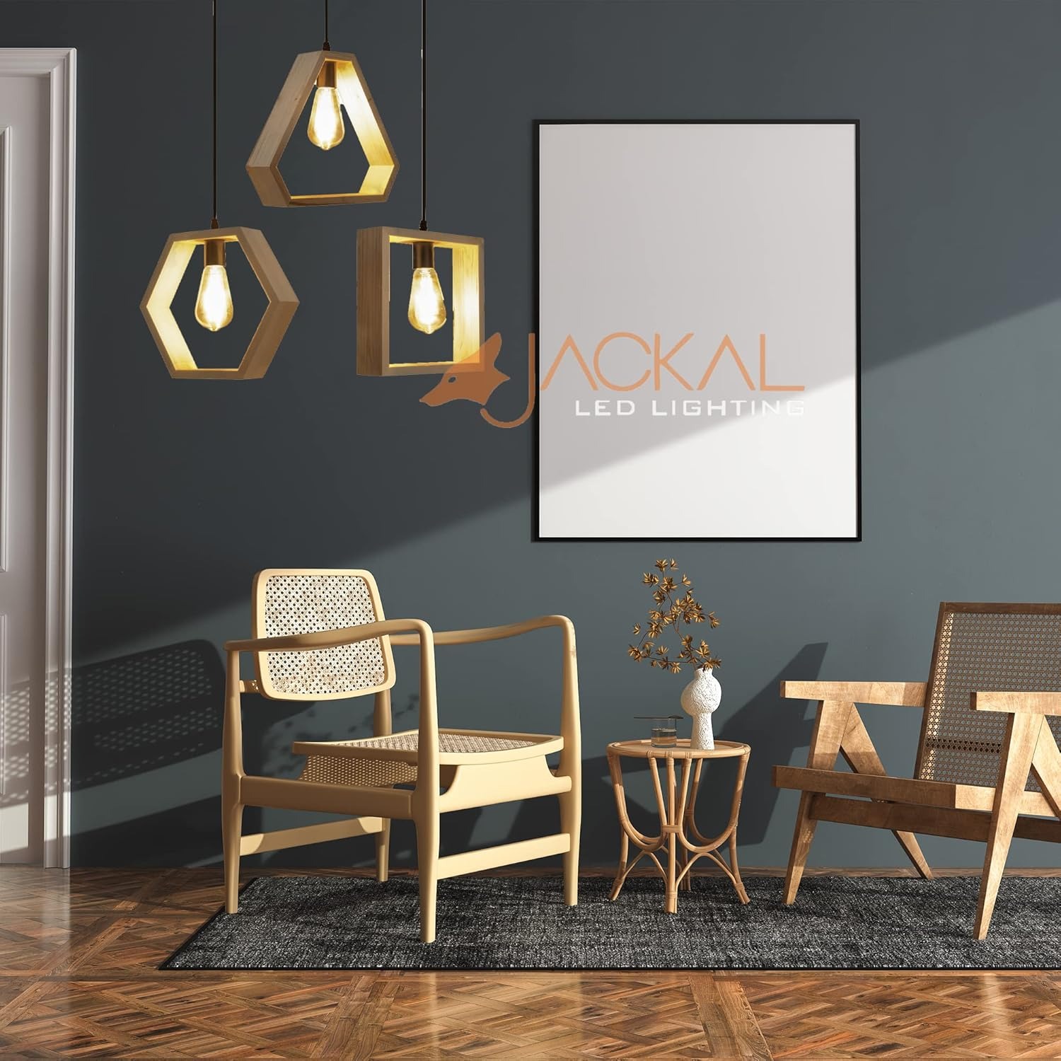 jackal® 3 set triangle hexagon square 3 different design shape wooden hanging pendant light | decorative fancy lights for home, living room, café, restaurants & bar (without bulb) jackal® 3 set triangle hexagon square 3 different design shape wooden hanging pendant light | decorative fancy lights for home, living room, café, restaurants & bar (without bulb)